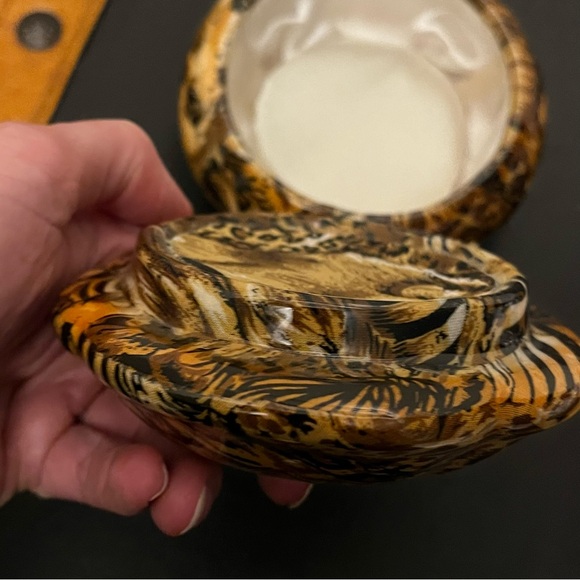 Safari Lion print covered dish Jewelry box - Picture 10 of 13